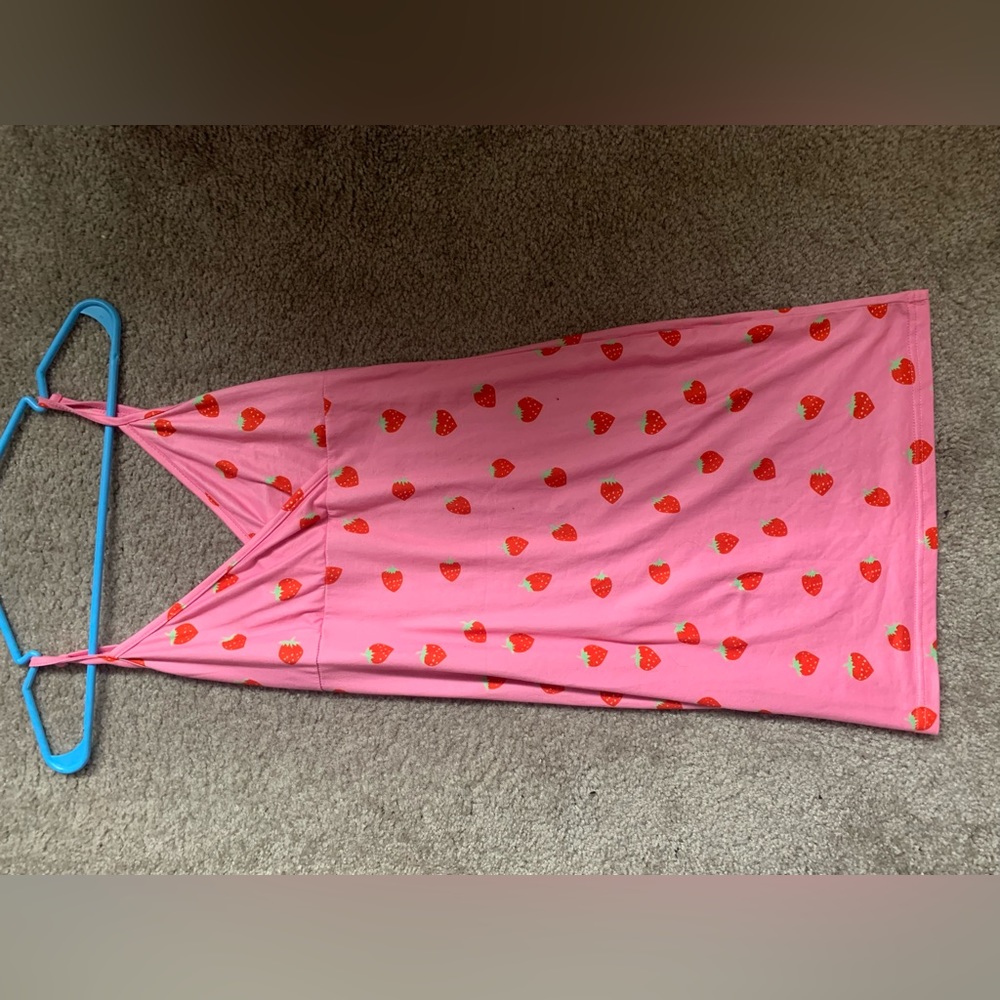 pink bodycon strawberry dress